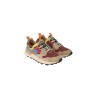 Calzature sneaker in tessuto tecnico con inserti in suede plantare removibile fondo gomma
