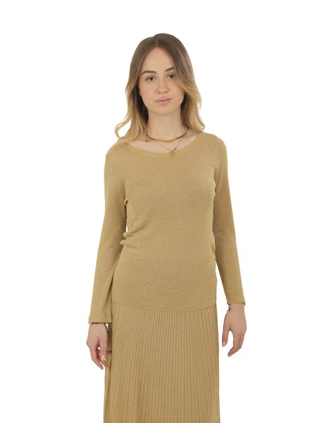 Maglia Roberto Collina in Lurex Oro