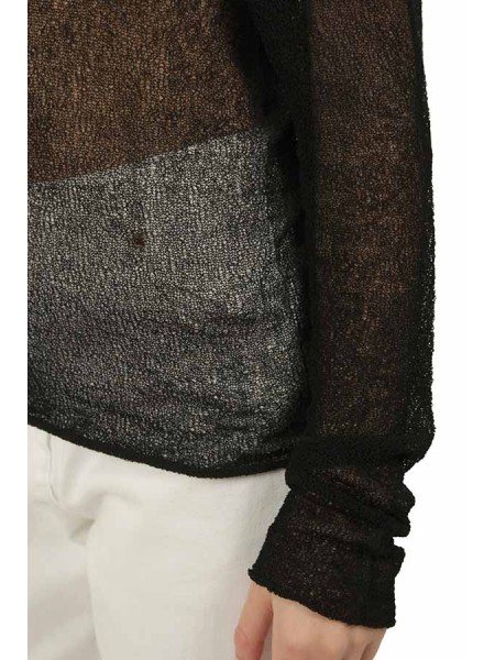 Maglia Roberto Collina Off Shoulder Nero