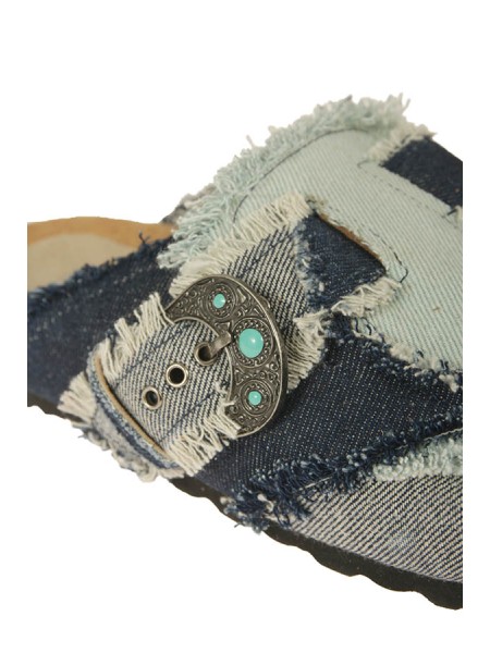 Scarpe Taji Sabot Patch Denim