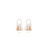 Calzature sandalo flamenco con strass suola in cuoio tacco9cm