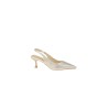 Calzature slinback phuket con strass suola in cuoio tacco 6,5cm