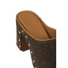 Calzature sandalo in raffia tacco 10cm fondo gomma