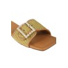 Calzature ciabatta in raffia fondo gomma Oliva