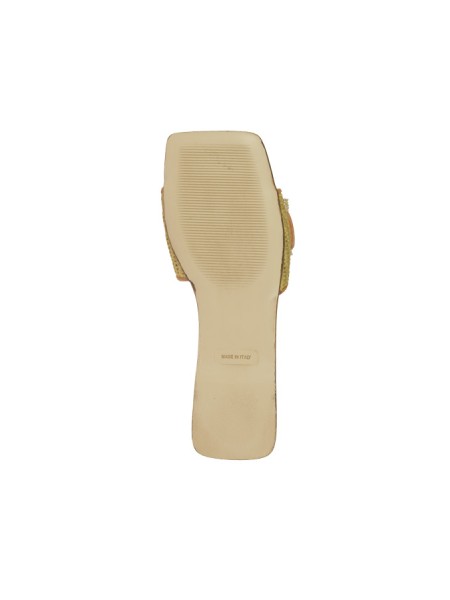 Calzature ciabatta in raffia fondo gomma Oliva
