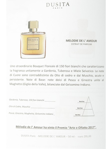 Profumo Dusita Melodie De L'amour extrait de parfum 50ml