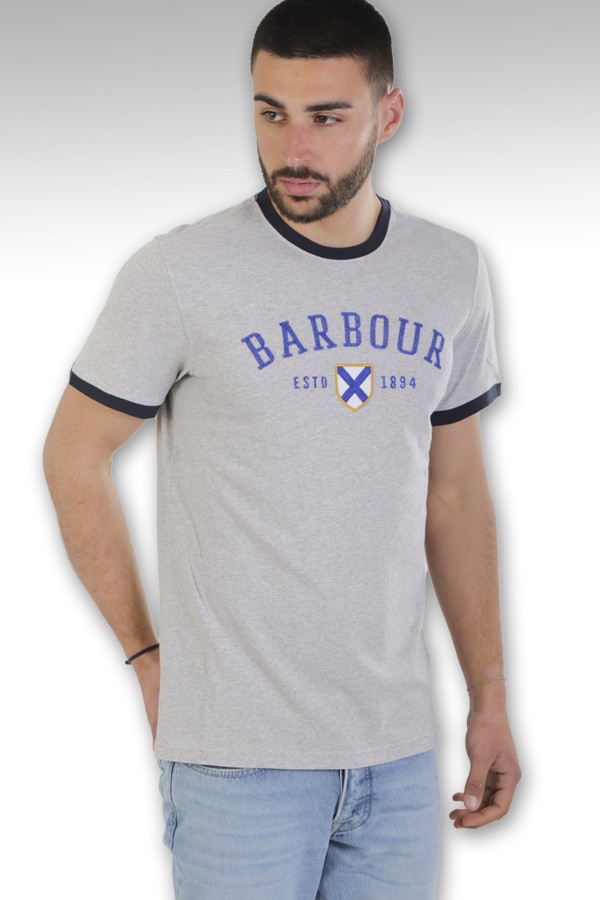 T-shirt Barbour logo ricamato