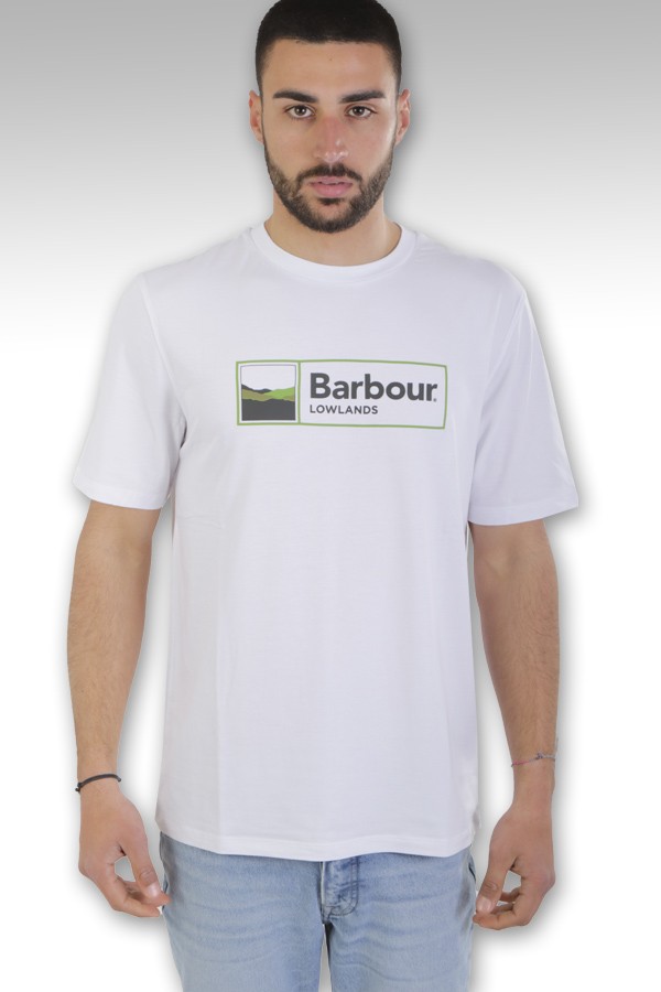 T-shirt Barbour stampa logo