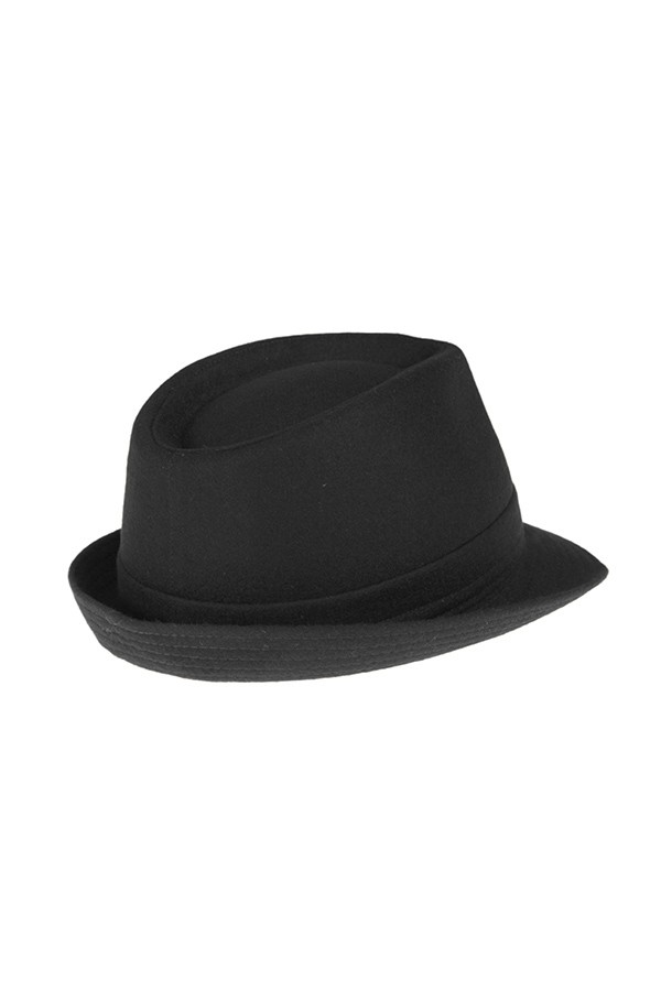 Cappello Fedora In Feltro Di Lana Nero - Impermeabile, Made In Italy, Regolabile - Foto 6