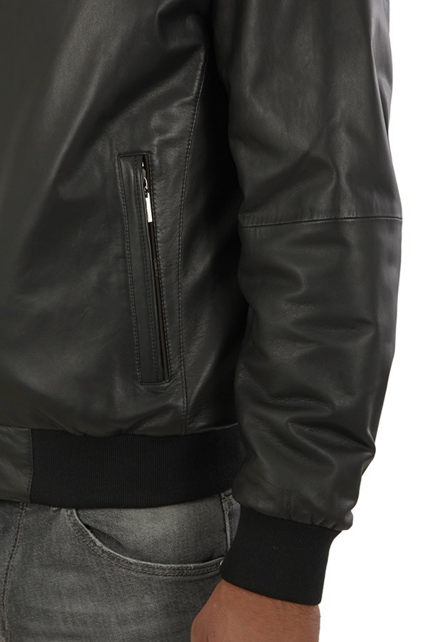 Reversible leather GIMO'S jacket