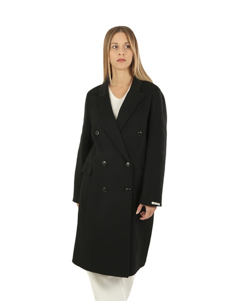 Cappotto Paltò Nero Doppiopetto