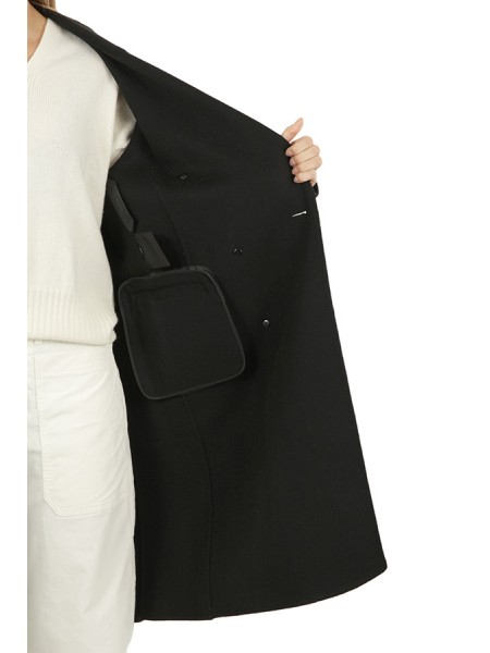 Cappotto Paltò Nero Doppiopetto