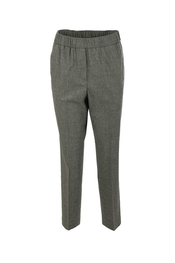 Pantalone Peserico Grigio in Flanella di Lana e Cashmere