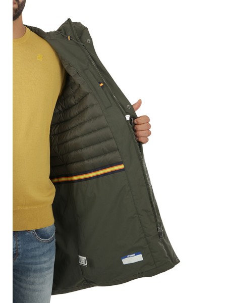 Giubbino K-Way Thomas Warm Ottoman Green/Blackish