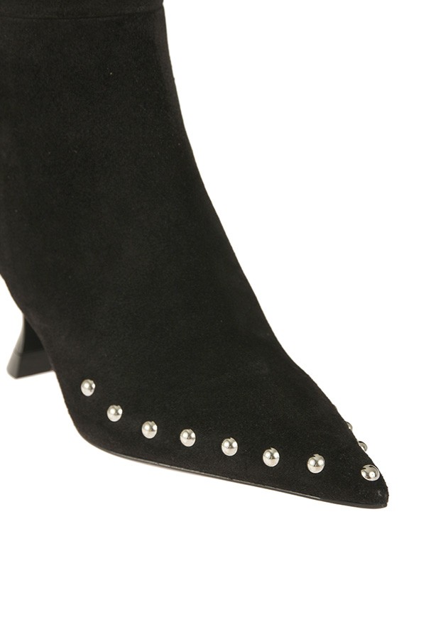 Heel Strategia Tronchetto Tronchetto Strategia Nero Con Borchie