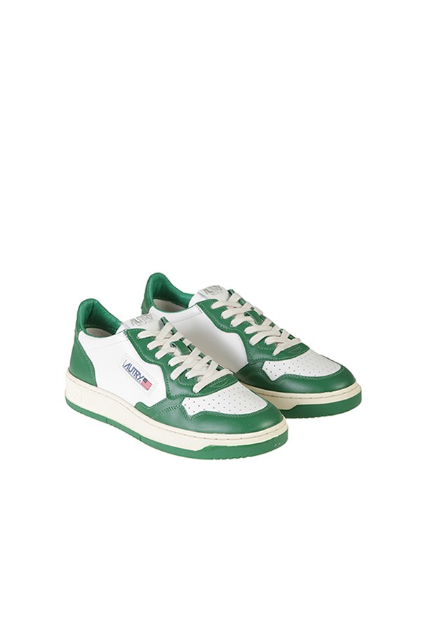 Sneakers Autry Medalist Low Bicolore Bianco/Verde