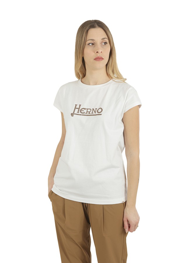 T-shirt Herno in Interlock Jersey Bianco
