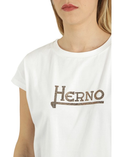 T-shirt Herno in Interlock Jersey Bianco