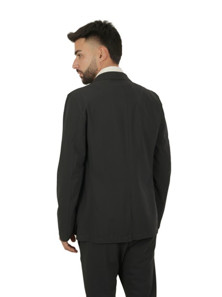 Herno blazer in black scuba