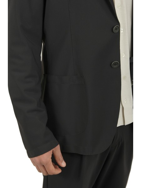 Herno blazer in black scuba