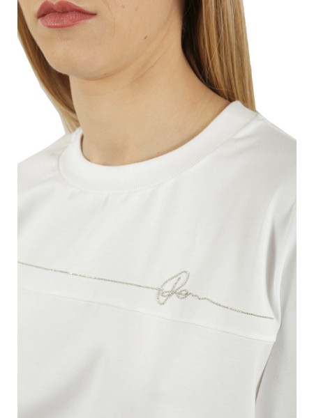 Peserico T-shirt in White Cotton Jersey