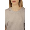 T-shirt Peserico Rigata Bianco/Cordame
