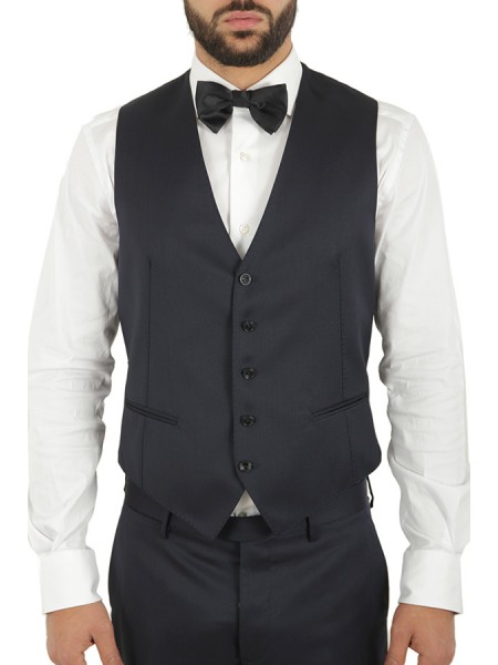 Tagliatore Dress with Blue Vest