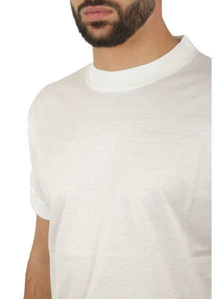 T-shirt Tagliatore Girocollo Bianco