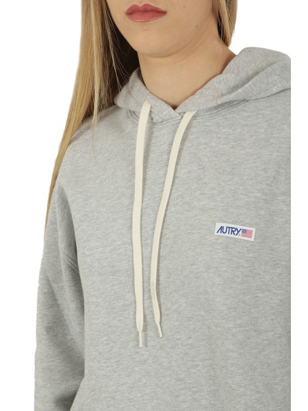 Felpa Autry con Cappuccio Grigio Melange