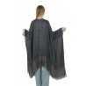 Blue linen PESERICO kimono stole