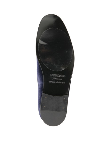 Doucal's moccasin in blue velvet