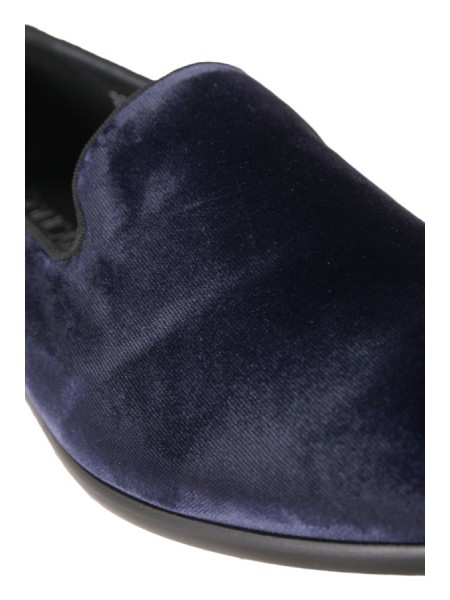 Doucal's moccasin in blue velvet