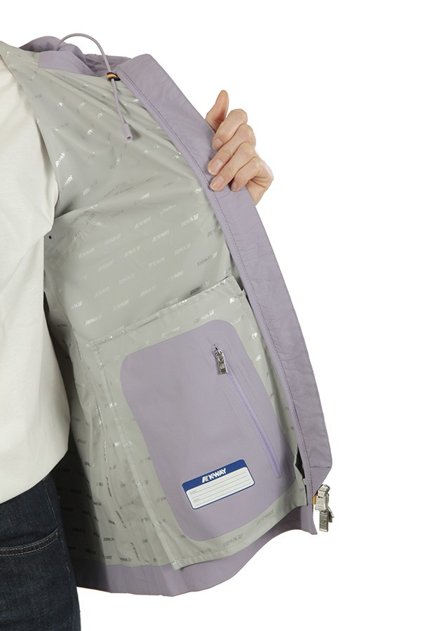 Marguerite Strech Dot Violet Wisteria k-way Jacket