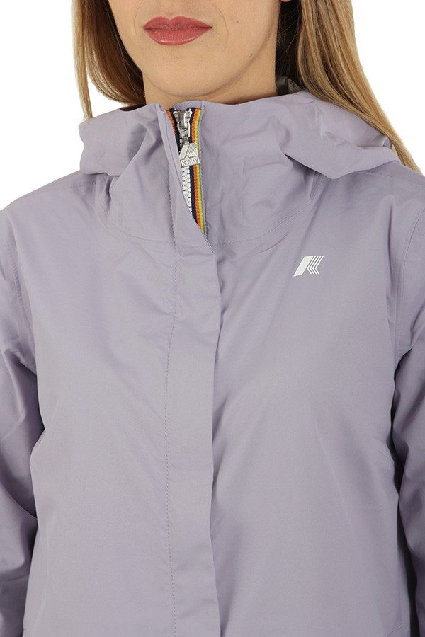 Marguerite Strech Dot Violet Wisteria k-way Jacket