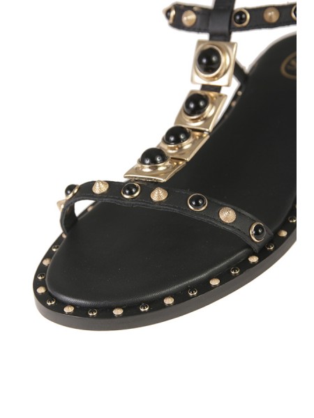 Sandalo Ash Party con borchie Nero