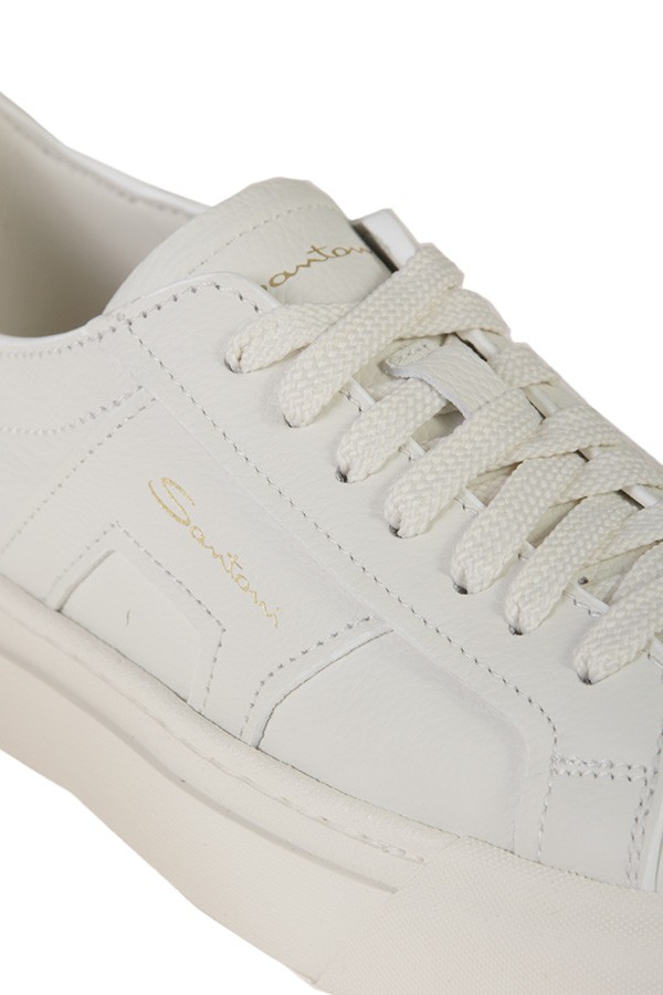 スニーカー SANTONI 'Double Buckle' sneakers White MBGT21967PNNTSIW Santoni Double buckle Sneaker in White Leather
