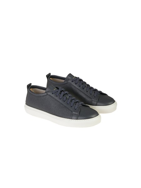 Sneaker Henderson Baracco in Pelle Traforata Blu