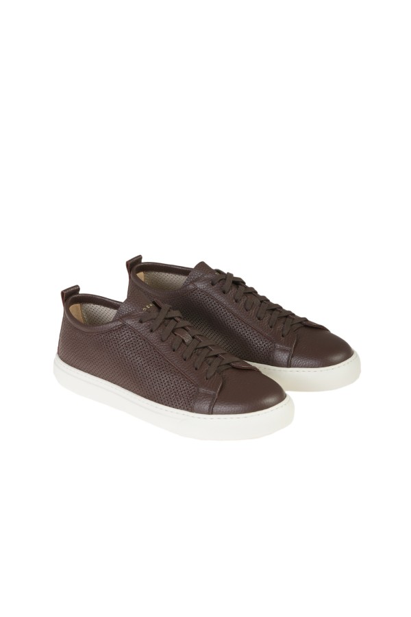 Sneaker Henderson Baracco in Pelle Castano
