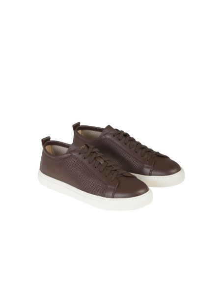 Sneaker Henderson Baracco in Pelle Castano