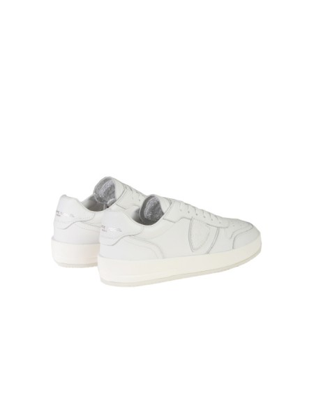 Sneaker Philippe Model Nice Bassa in Pelle Bianco