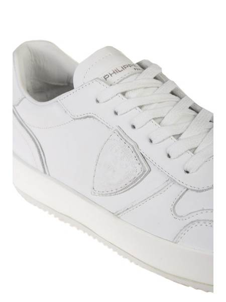 Sneaker Philippe Model Nice Bassa in Pelle Bianco