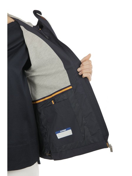 Giubbino K-Way Marguerite Strech Poly Jersey Blue