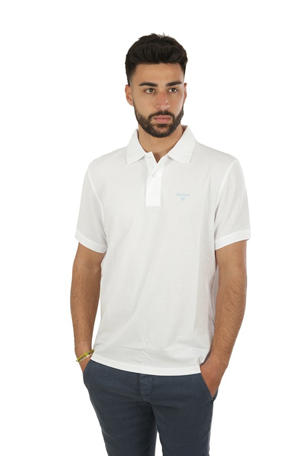Polo Barbour in Piquet Bianco
