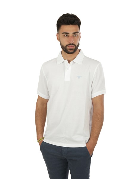 Polo Barbour in Piquet Bianco