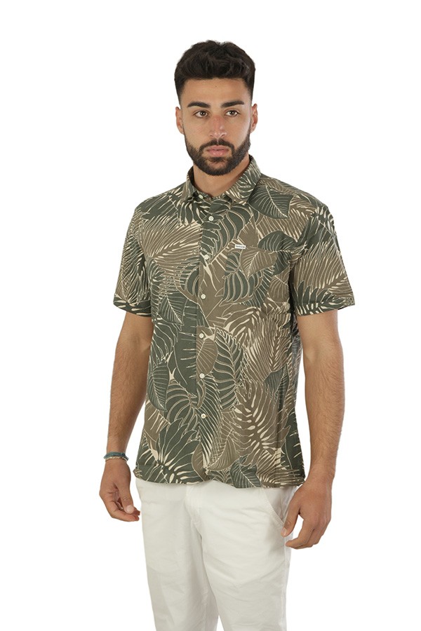 Camicia Barbour Fantasia Oliva