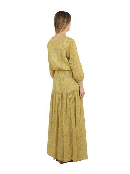 Vestito Anna Palmer lungo a fantasia Cedro