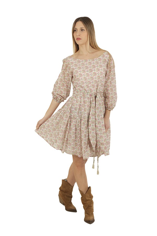 Vestito Anna Palmar Corto Rosa