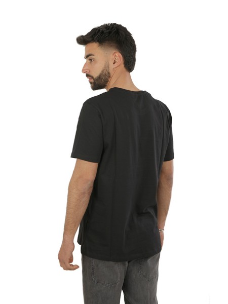 T-shirt Dondup in Jersey con Logo Nero