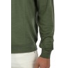 Crewneck sweater DRUMOHR in oregano green extrafine merino wool