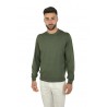 Crewneck sweater DRUMOHR in oregano green extrafine merino wool